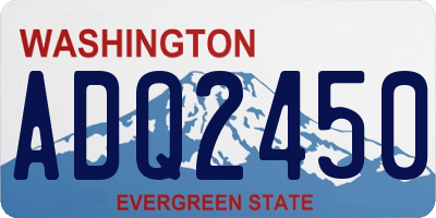 WA license plate ADQ2450