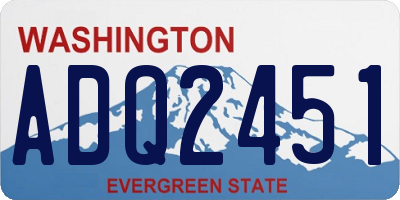 WA license plate ADQ2451