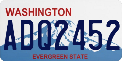WA license plate ADQ2452