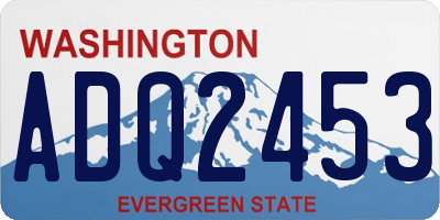 WA license plate ADQ2453