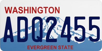 WA license plate ADQ2455