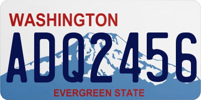 WA license plate ADQ2456