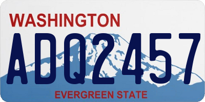 WA license plate ADQ2457