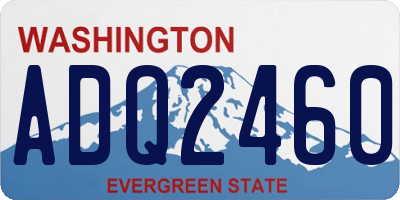 WA license plate ADQ2460