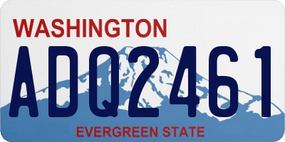 WA license plate ADQ2461