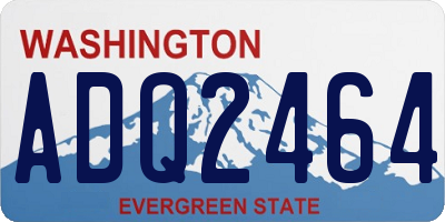 WA license plate ADQ2464