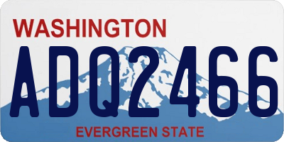 WA license plate ADQ2466