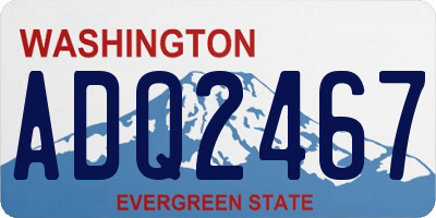 WA license plate ADQ2467