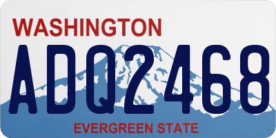 WA license plate ADQ2468