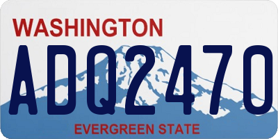 WA license plate ADQ2470