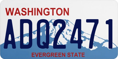 WA license plate ADQ2471