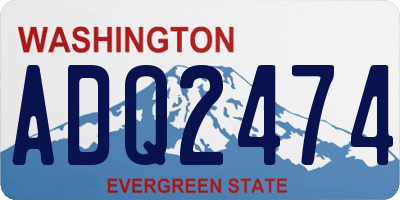 WA license plate ADQ2474