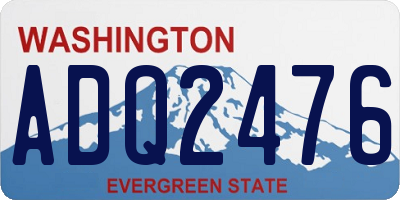 WA license plate ADQ2476