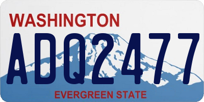 WA license plate ADQ2477
