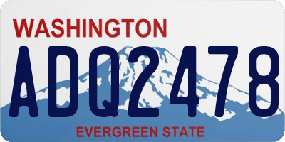 WA license plate ADQ2478