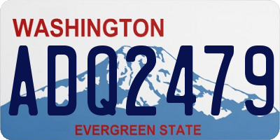 WA license plate ADQ2479