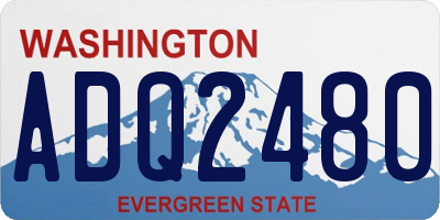 WA license plate ADQ2480