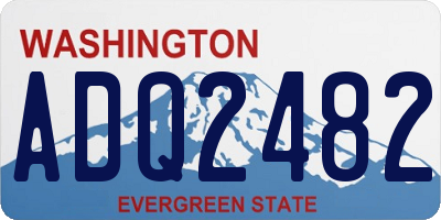 WA license plate ADQ2482