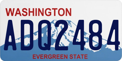 WA license plate ADQ2484