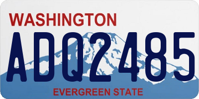 WA license plate ADQ2485