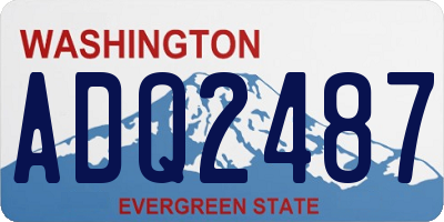 WA license plate ADQ2487