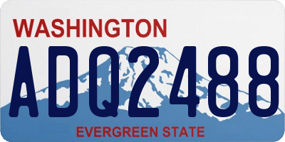 WA license plate ADQ2488