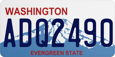 WA license plate ADQ2490