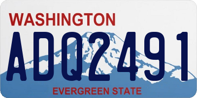 WA license plate ADQ2491