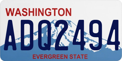 WA license plate ADQ2494