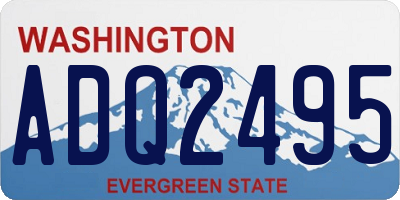 WA license plate ADQ2495