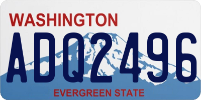 WA license plate ADQ2496