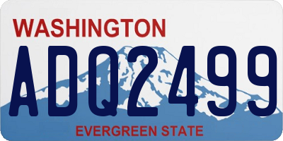 WA license plate ADQ2499