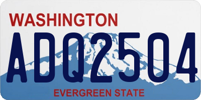 WA license plate ADQ2504
