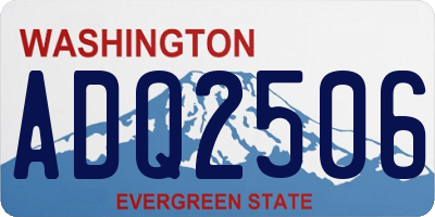 WA license plate ADQ2506