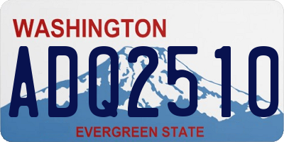 WA license plate ADQ2510