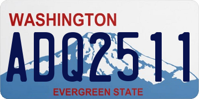 WA license plate ADQ2511