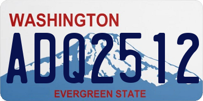 WA license plate ADQ2512