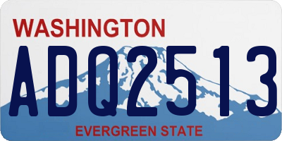 WA license plate ADQ2513