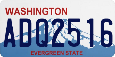 WA license plate ADQ2516