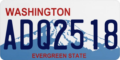 WA license plate ADQ2518