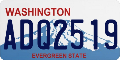 WA license plate ADQ2519
