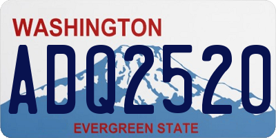 WA license plate ADQ2520