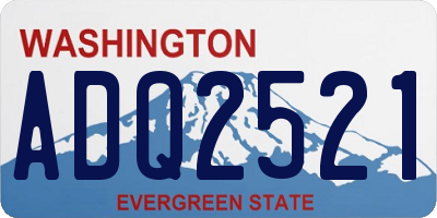 WA license plate ADQ2521