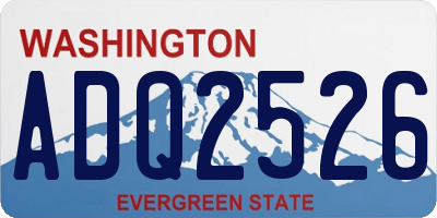 WA license plate ADQ2526