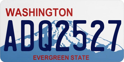 WA license plate ADQ2527