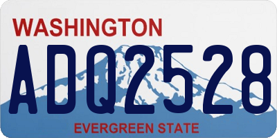 WA license plate ADQ2528