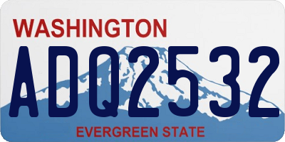 WA license plate ADQ2532