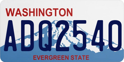 WA license plate ADQ2540