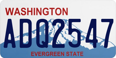 WA license plate ADQ2547