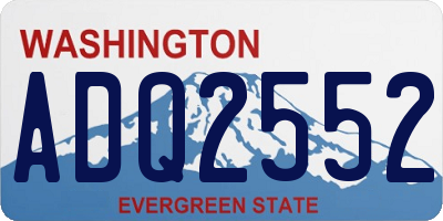 WA license plate ADQ2552